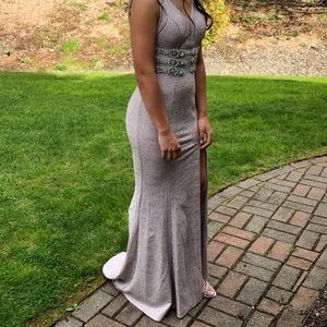 Prom dress - Dave and Johnny champagne blush gown